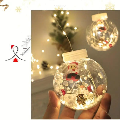 Curtain Led Light for Christmas: Wishing Ball, Old Man Snowman Christmas Tree Hanging