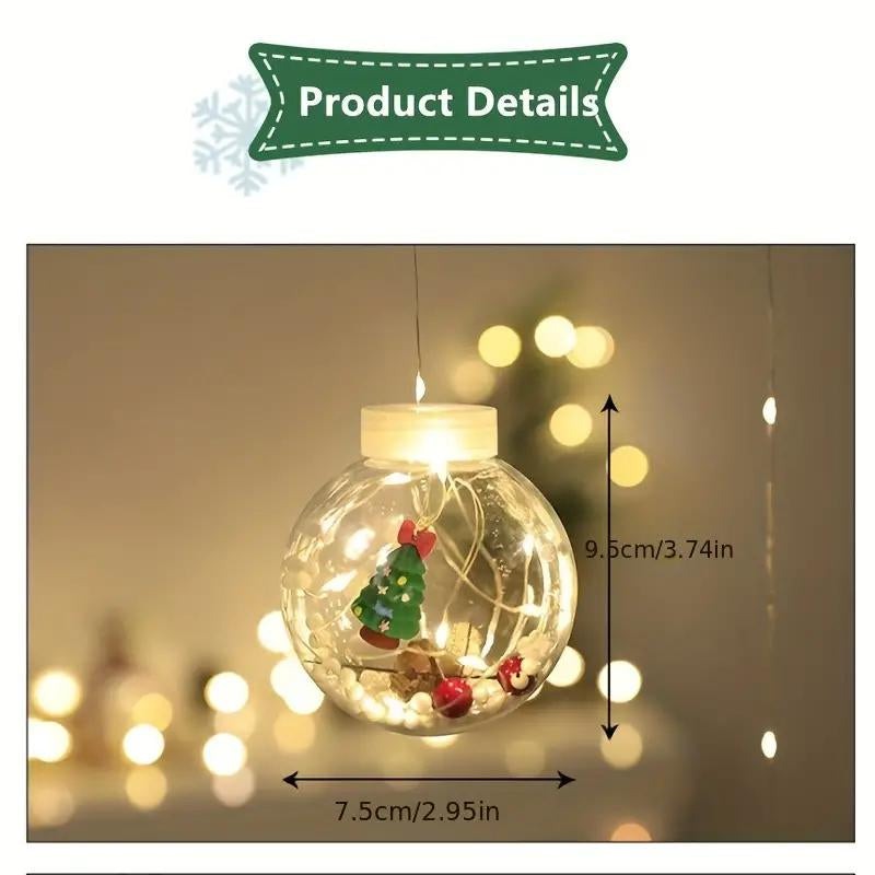 Curtain Led Light for Christmas: Wishing Ball, Old Man Snowman Christmas Tree Hanging